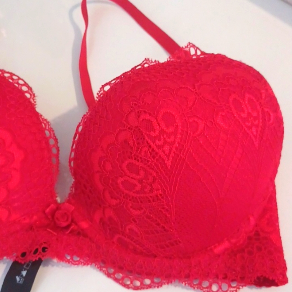 COPY - RED LACE BRA